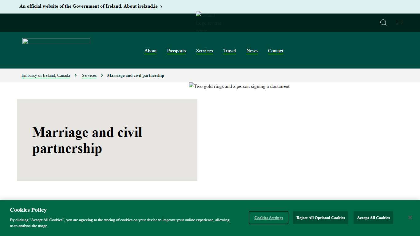 Marriage And Civil Partnership | Embassy of Ireland, Canada | Ireland.ie