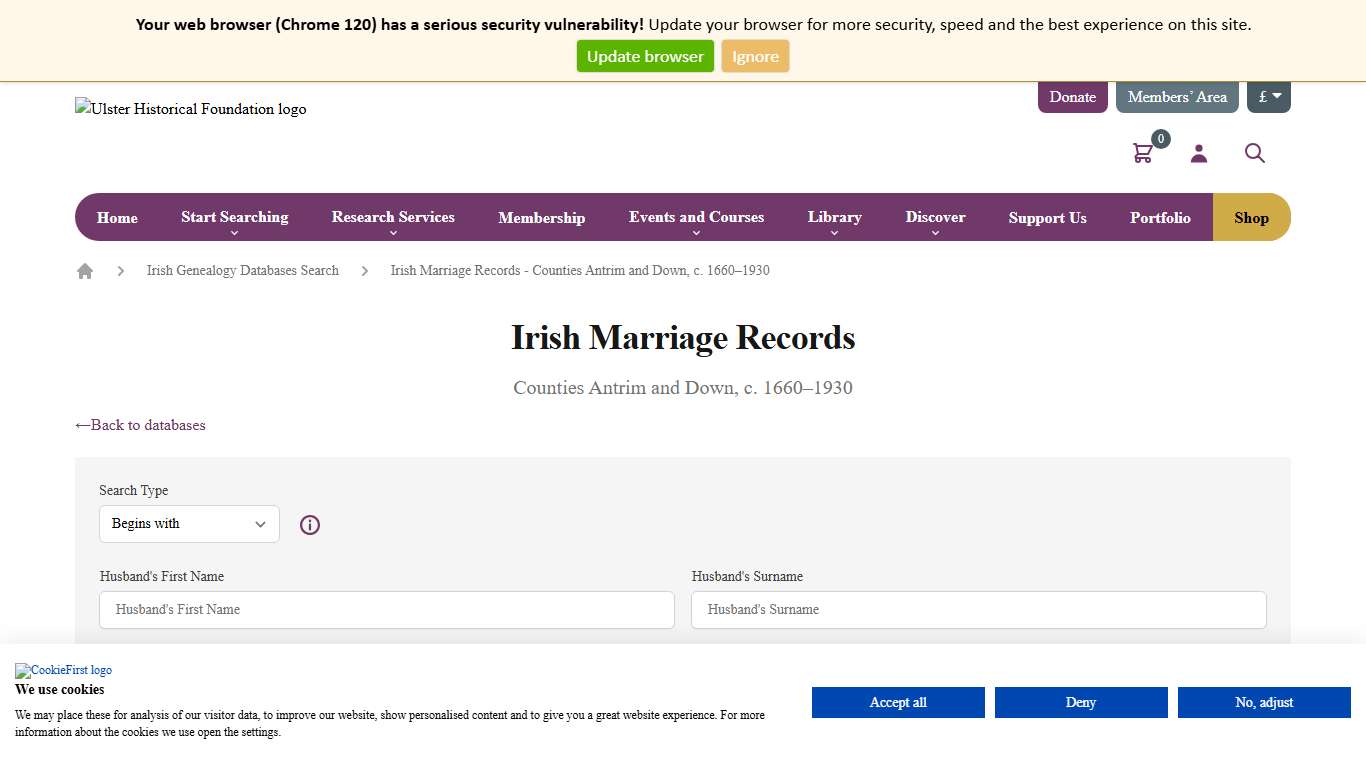 Irish Marriage Records | Ulster Historical Foundation